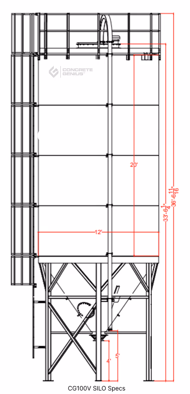 Concrete Genius Vertical Silo — CG100V